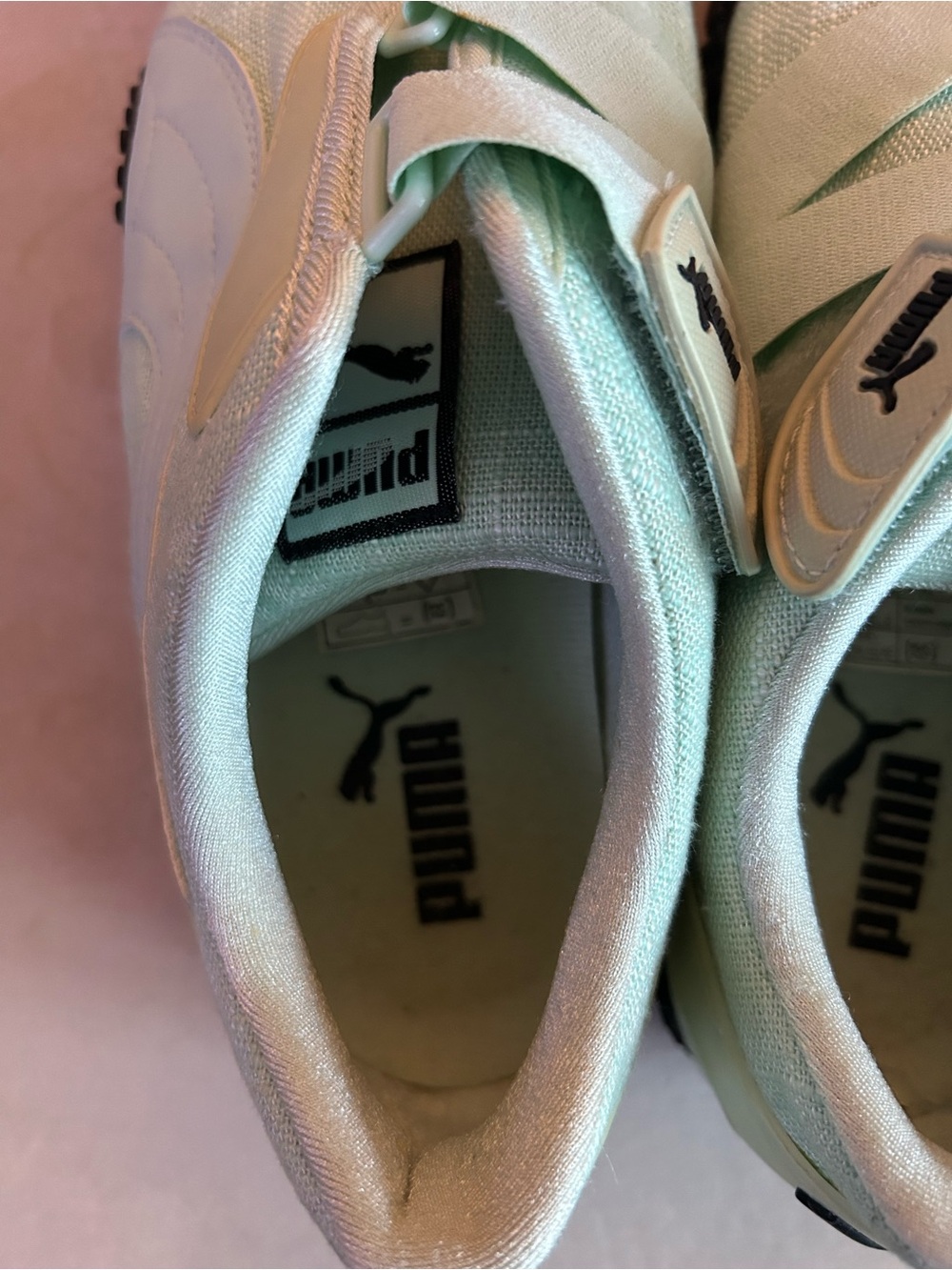 Puma Women’s Mint Green Hook-and-Loop Sneakers - Picture 4 of 8